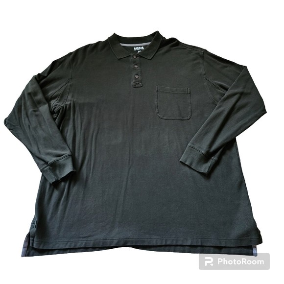 Duluth Trading No Polo Shirt Mens 3XLT Tall Long Sleeve Green - Picture 1 of 9